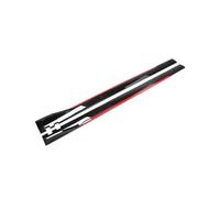 Faldones Laterales Universales para Coche, Paneles Basculantes Extensión, Divisores Labios, Alerón Lateral para Civic ABS, 2M/2,2 M 6 Uds Faldones Laterales(A Black Red 2m)