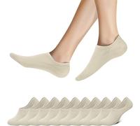 Falechay Calcetines Invisibles Tobilleros Mujer Hombre 10 pares Cortos Calcetin Beige 39-42