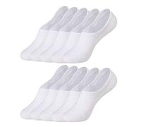 Falechay Calcetines Invisibles Tobilleros Mujer Hombre 10 pares Cortos Calcetin Blanco 47-50