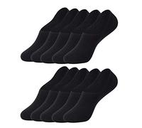 Falechay Calcetines Invisibles Tobilleros Mujer Hombre 10 pares Cortos Calcetin Negro 47-50