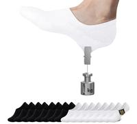 Falechay Calcetines Invisibles Tobilleros Mujer hombre 16 Pares-NegroBlanco 39-42