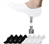 Falechay Calcetines Invisibles Tobilleros Mujer hombre 8 Pares-NegroBlanco 35-38