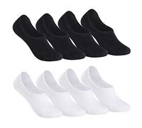 Falechay Calcetines Invisibles Tobilleros Mujer hombre 8 Pares-NegroBlanco 35-38