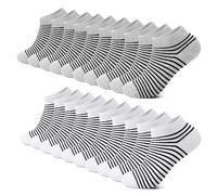 Falechay Calcetines Niña 35-38 Algodón Niños Calcetines Tobilleros Deporte 10 Pares Blanco Gris