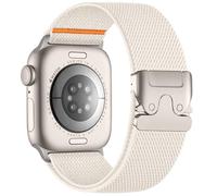 Faliogo Correa de nailon para Apple Watch 44mm 46mm 45mm 42mm 49mm - Correa deportiva de paracaídas para iWatch series 11 10 9 8 7 6 5 4 3 SE Ultra 3 2 1, Blanco Estrella