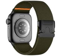 Faliogo Correa de nailon para Apple Watch 44mm 46mm 45mm 42mm 49mm - Correa deportiva de paracaídas para iWatch series 11 10 9 8 7 6 5 4 3 SE Ultra 3 2 1, ejercito verde