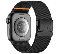 Faliogo Correa de nailon para Apple Watch 44mm 46mm 45mm 42mm 49mm - Correa deportiva de paracaídas para iWatch series 11 10 9 8 7 6 5 4 3 SE Ultra 3 2 1, Negro