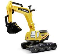 Falk - Excavadora Power Builder - A Partir de 3 años - Fabricada en Francia - Cabina giratoria - Asiento abatible - Matrícula Personalizable - 120, Amarillo