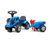 Falk Landini - Soporte para Tractor con Remolque, a Partir de 12 Meses, Fabricado en Francia, Pala y rastrillo incluidos, 2 Estilos de personalización, Placa de matrícula Personalizable 250C