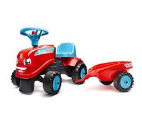 Falk - Portador Tractor Go! con Remolque - a Partir de 12 Meses - Fabricado en Francia - 2 Estilos de personalización - Placa de matrícula Personalizable - 200B