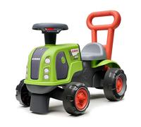 FALK - Portatractor Claas - Verde - Ruedas silenciosas - Volante direccional con bocina - Barra ergonómica de Ayuda para Caminar - 90% de plástico Reciclado - Fabricado en Francia - a Partir de 12