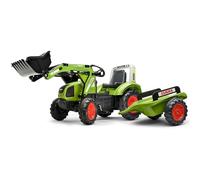 Falk Retroexcavadora de Pedal Claas con Remolque-A Partir de 3 años-Fabricada en Francia-Excavadora Delantera articulada-Asiento ajustable-1040AM, Color Verde, L (1040AM)