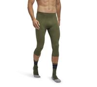 FALKE Warm 3/4 M Ti Hilo Funcional Secado rápido 1 Pieza, Capa de Base Inferior Hombre, Verde Herb 7754, M
