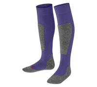 FALKE Active Ski K Kh lana hilo funcional gruesos cálidos 1 par, Calcetines de esquí Unisex niños, Morado Crocus 8305, 23-26