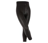 FALKE Active Warm K Le lana lisos 1 pieza, Leggings Unisex niños, Negro Black 3000, 98-104