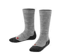 FALKE Active Warm K So lana gruesos transpirables lisos 1 par, Calcetines Unisex niños, Gris Mid Grey Melange 3530, 23-26