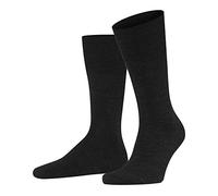 FALKE Airport Hombre Calcetines regulación de la temperatura a través de la lana virgen anthra.mel (3080), 45-46