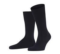 Falke Calcetines Hombre Airport M So – lana y algodón, lisos, 1 par – Azul Dark Navy 41-42