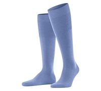 FALKE Airport M Kh lana algodón lisos 1 par, Calcetines largos Hombre, Azul Cornflower Blue 6554, 41-42
