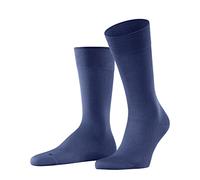 FALKE Airport M Kh lana algodón lisos 1 par, Calcetines largos Hombre, Azul Sapphire 6055, 43-44