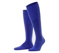 FALKE Airport M Kh Lana Algodón Lisos Calcetines largos, Azul Sapphire 6055, 43-44 Hombre