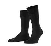 FALKE Airport M Kh Lana Algodón Lisos Calcetines largos, Negro Black 3000, 41-42 Hombre