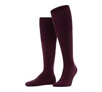 FALKE Airport M Kh lana algodón lisos 1 par, Calcetines largos Hombre, Rojo Barolo 8596, 39-40