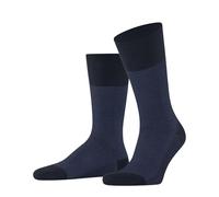 FALKE Airport M So lana algodón lisos 1 par, Calcetines Hombre, Azul Space Blue 6116 Herringstripe, 39-42
