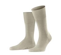 FALKE Airport M So lana algodón lisos 1 par, Calcetines Hombre, Beis Beige Melange 4043, 39-40