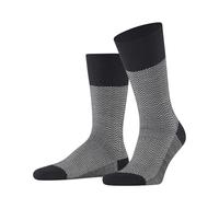 FALKE Airport M So lana algodón lisos 1 par, Calcetines Hombre, Negro Black 3000 Herringstripe, 43-46