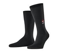 FALKE Airport M So lana algodón lisos 1 par, Calcetines Hombre, Negro Black 3000 Santa Chimney, 45-46