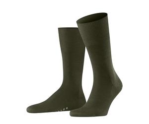 FALKE Airport M So lana algodón lisos 1 par, Calcetines Hombre, Verde Grass 7431, 39-40