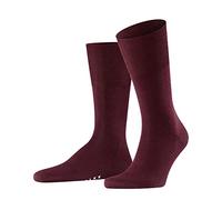 FALKE Airport M So Lana Algodón Lisos Calcetines, Rojo Barolo 8596, 41-42 Hombre