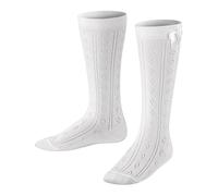 FALKE Ajour K Kh algodón estampados 1 par, Calcetines largos Unisex niños, Blanco White 2000, 31-34