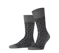 FALKE Artwork Tie M So algodón estampados 1 par, Calcetines Hombre, Gris Light Grey Melange 3390, 47-48