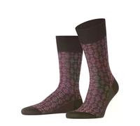 FALKE Artwork Tie M So algodón estampados 1 par, Calcetines Hombre, Marrón Dark Brown 5235, 41-42