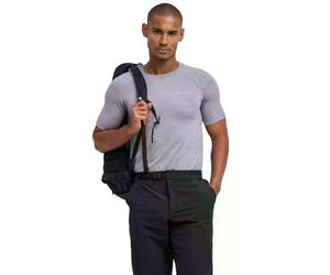 FALKE Backpack-Ready Hombre Camiseta Wool-Tech Light Grey-Heather (3757), L