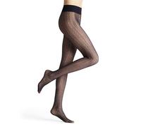 FALKE Baroque Gem 30 DEN W TI Transparent Gemustert 1 Stück Pantimedias, Blau (Marine 6179), S para Mujer