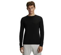 FALKE Basic Crew Neck Wool M PU Lana Elegante clásico Business Casual con Escote Redondo 1 Pieza, Suéter pulóver Hombre, Negro Black 3000, 3XL