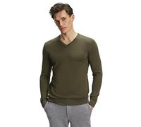 FALKE Basic New Merino V-Neck M PU Lana Elegante clásico para el Trabajo y el Tiempo Libre con Cuello en v 1 Pieza, Suéter pulóver Hombre, Verde Wood Melange 7358, 4XL