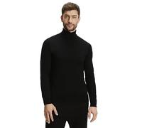FALKE Basic Roll Neck Rollkragen M PU Lana Elegante clásico para el Trabajo y el Tiempo Libre con Cuello Alto 1 Pieza, Suéter pulóver Hombre, Negro Black 3000, 3XL