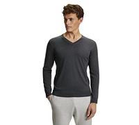 FALKE Basic V-Neck M PU Lana Elegante clásico para el Trabajo y el Tiempo Libre con Cuello en v 1 Pieza, Suéter pulóver Hombre, Gris Dark Grey 3970, 3XL