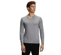 FALKE Basic V-Neck M PU Lana Elegante clásico para el Trabajo y el Tiempo Libre con Cuello en v 1 Pieza, Suéter pulóver Hombre, Gris Light Grey Melange 3390, 3XL