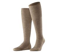 FALKE Bristol Pure M Kh lana lisos 1 par, Calcetines largos Hombre, Marrón Nutmeg Melange 5410, 43-44