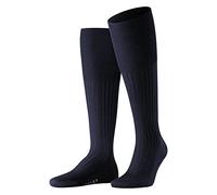 FALKE Bristol Pure M Kh lana lisos 1 par, Calcetines largos Hombre, Azul Dark Navy 6370, 41-42