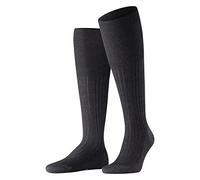 FALKE Bristol Pure M Kh lana lisos 1 par, Calcetines largos Hombre, Gris Anthracite Melange 3080, 43-44
