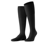 FALKE Bristol Pure M Kh lana lisos 1 par, Calcetines largos Hombre, Negro Black 3000, 43-44