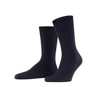 FALKE Bristol Pure M So lana lisos 1 par, Calcetines Hombre, Azul Dark Navy 6370, 45-46