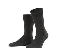 FALKE Bristol Pure M So lana lisos 1 par, Calcetines Hombre, Gris Anthracite Melange 3080, 39-40