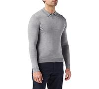 FALKE Button Polo, Hombre, Color Gris, Large